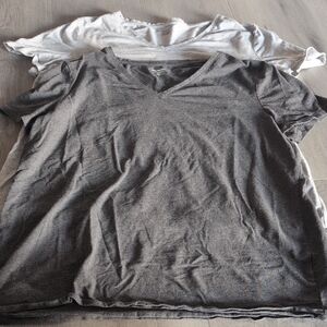 Gray V-Neck T-Shirts